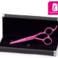 różowe nożyczki do włosów razorline pink 